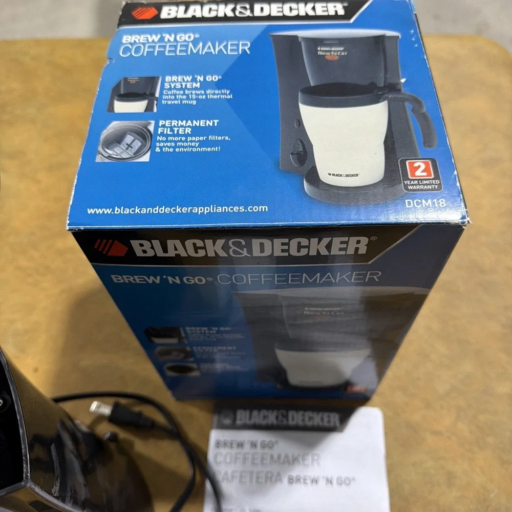 Brew'n Go Black and Decker Single Serve Coffee Maker with Filter DCM18